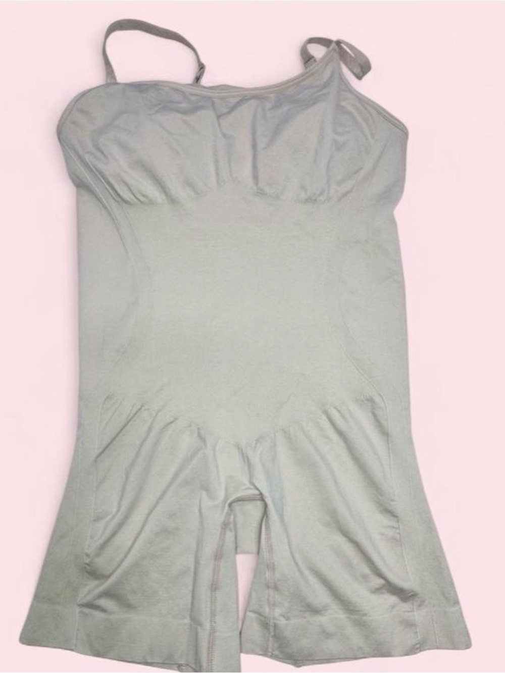 Danskin Light Gray Shaping Romper with Adjustable Straps